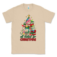 Mushroom christmas book tree Classic Tee - MaliasSmallBusiness