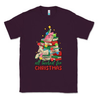 Plum christmas book tree Classic Tee - MaliasSmallBusiness