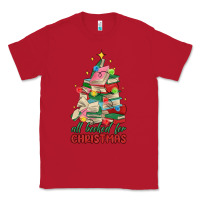 Red christmas book tree Classic Tee - MaliasSmallBusiness