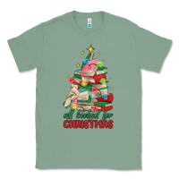 Sage christmas book tree Classic Tee - MaliasSmallBusiness