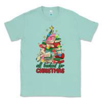 Seafoam christmas book tree Classic Tee - MaliasSmallBusiness