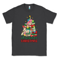 Smoke christmas book tree Classic Tee - MaliasSmallBusiness