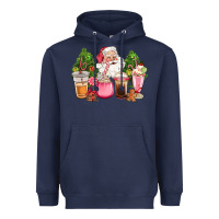 Pink Christmas Santa Coffe Cups Heavyweight Hoodie | Teevron