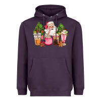 Plum pink christmas santa coffe cups Heavyweight Hoodie - CowGirlArtShop