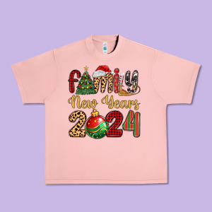 Family New Years 2024 Urban Heavy Tee Designed By Maliassmallbusiness