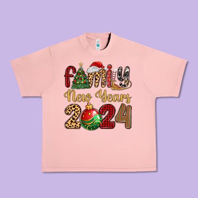 Family New Years 2024 Urban Heavy Tee Designed By Maliassmallbusiness