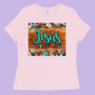 Jesus Loves You Ladies Tee Designed By Jahusdesignshop