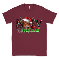 Burgundy moey Christmas Classic Tee - CowhideDigitalArt