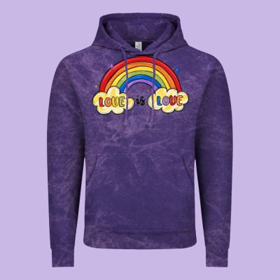 Love Is Love Lgbtq Vintage Hoodie Designed By Maliassmallbusiness