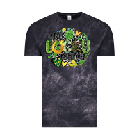 Cloud Black one lucky mama Vintage Tee - MaliasSmallBusiness