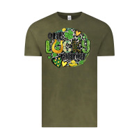 Vintage Olive one lucky mama Vintage Tee - MaliasSmallBusiness