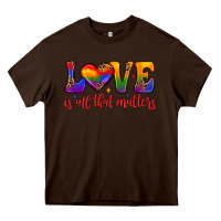 Chocolate Brown love is all that matters Heavy Core Tee - JahusDesignShop