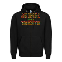 Black juneteenth 1865 Zipper Hoodie - NancyCooperArtShop