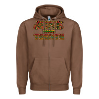 Chestnut juneteenth 1865 Zipper Hoodie - NancyCooperArtShop
