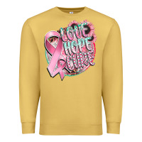 Antique Gold love hope cure Premium Sweatshirt - CowGirlArtShop