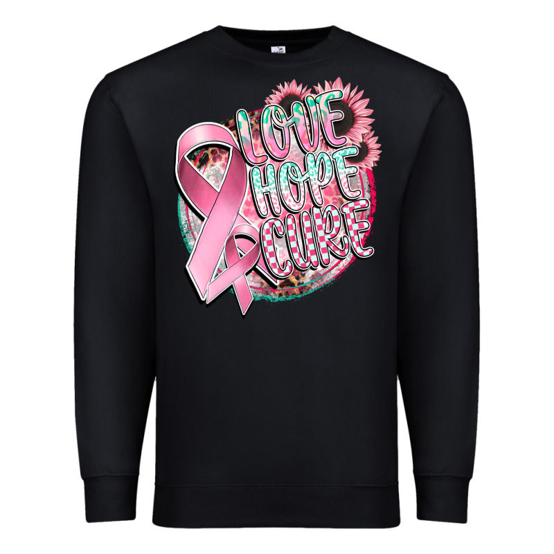Love Hope Cure Premium Sweatshirt by CowGirlArtShop | Teevron