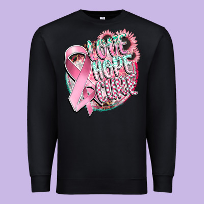 Love Hope Cure Premium Sweatshirt Designed By Cowgirlartshop
