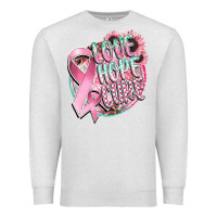 Oatmeal Heather love hope cure Premium Sweatshirt - CowGirlArtShop