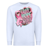 White love hope cure Premium Sweatshirt - CowGirlArtShop
