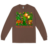 Chestnut happy st. patricks day with gnomies Long Sleeve Tee - BundleAndBundleShop