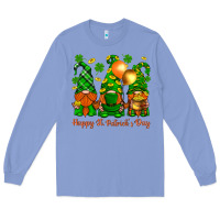 Colony Blue happy st. patricks day with gnomies Long Sleeve Tee - BundleAndBundleShop