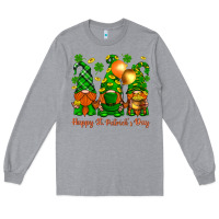 Heather Grey happy st. patricks day with gnomies Long Sleeve Tee - BundleAndBundleShop