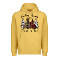 Antique Gold rocking around the christmas tree Premium Hoodie - CowGirlArtShop