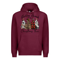 Burgundy rocking around the christmas tree Premium Hoodie - CowGirlArtShop