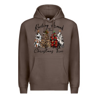 Coffee rocking around the christmas tree Premium Hoodie - CowGirlArtShop