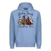 Colony Blue rocking around the christmas tree Premium Hoodie - CowGirlArtShop