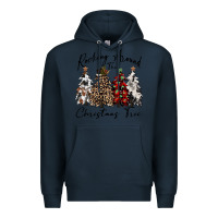 Navy rocking around the christmas tree Premium Hoodie - CowGirlArtShop