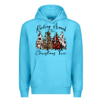 Ocean Blue rocking around the christmas tree Premium Hoodie - CowGirlArtShop