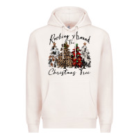 Pale Pink rocking around the christmas tree Premium Hoodie - CowGirlArtShop