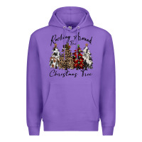 Purple rocking around the christmas tree Premium Hoodie - CowGirlArtShop