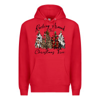 Red rocking around the christmas tree Premium Hoodie - CowGirlArtShop