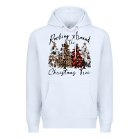 White rocking around the christmas tree Premium Hoodie - CowGirlArtShop