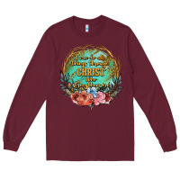 Burgundy i can do all things through christ who strenghtens me Long Sleeve Tee - JahusDesignShop