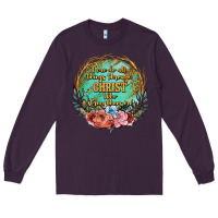 Plum i can do all things through christ who strenghtens me Long Sleeve Tee - JahusDesignShop