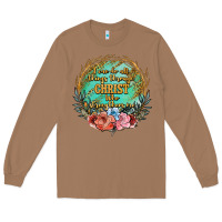 Toasted Coconut i can do all things through christ who strenghtens me Long Sleeve Tee - JahusDesignShop