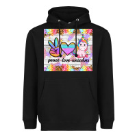 Black peace loeve unicorns Heavyweight Hoodie - CowGirlArtShop