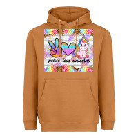 Peace Loeve Unicorns Heavyweight Hoodie | Teevron