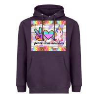 Plum peace loeve unicorns Heavyweight Hoodie - CowGirlArtShop