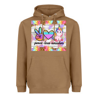 Toasted Coconut peace loeve unicorns Heavyweight Hoodie - CowGirlArtShop