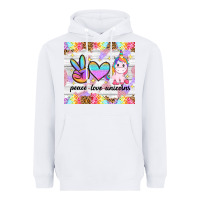 White peace loeve unicorns Heavyweight Hoodie - CowGirlArtShop
