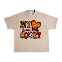 French Oak my heart is on that court basketball red and black Urban Heavy Tee - NancyCooperArtShop