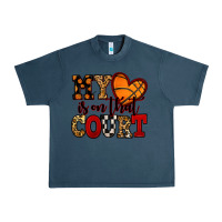 Midnight Navy my heart is on that court basketball red and black Urban Heavy Tee - NancyCooperArtShop