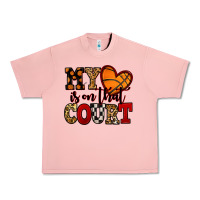 Salmon my heart is on that court basketball red and black Urban Heavy Tee - NancyCooperArtShop