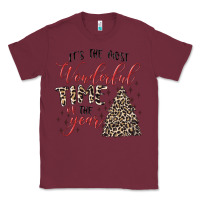 Burgundy it's the most wonderful time of the year Classic Tee - MaliasSmallBusiness