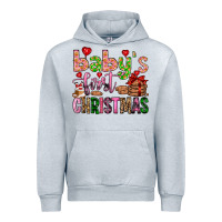 Heather Grey baby's first christmas Urban Hoodie - FaDigitalArtStudio