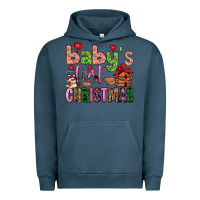 Pigment Midnight Navy baby's first christmas Urban Hoodie - FaDigitalArtStudio